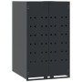 Cobertizo para 4 cubos de basura acero antracita 276x79x117 cm