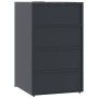 Cobertizo para 4 cubos de basura acero antracita 276x79x117 cm