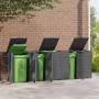 Cobertizo para 5 cubos de basura acero antracita 345x79x117 cm