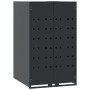 Cobertizo para 5 cubos de basura acero antracita 345x79x117 cm