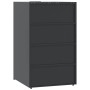 Cobertizo para 5 cubos de basura acero antracita 345x79x117 cm