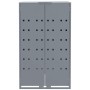Cobertizo de 2 contenedores de basura acero gris 138x79x117 cm