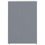 Cobertizo de 2 contenedores de basura acero gris 138x79x117 cm