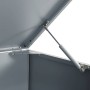 Cobertizo de 3 contenedores de basura acero gris 207x79x117 cm