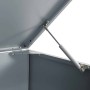 Cobertizo de 5 contenedores de basura acero gris 345x79x117 cm