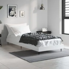 Estructura de cama madera de ingeniería blanca 75x190 cm de vidaXL, Camas y somieres - Ref: Foro24-832309, Precio: 80,89 €, D...