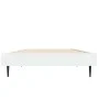 White engineered wood bed frame 75x190 cm by vidaXL, Beds and slatted bases - Ref: Foro24-832309, Price: 80,89 €, Discount: %