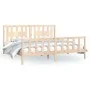Bettgestell mit Kopfteil aus massivem Kiefernholz, 200 x 200 cm von vidaXL, Betten und Lattenroste - Ref: Foro24-3188186, Pre...