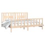 Bed frame with headboard solid pine wood 200x200cm by vidaXL, Beds and slatted bases - Ref: Foro24-3188186, Price: 146,22 €, ...