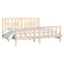 Bed frame with headboard solid pine wood 200x200cm by vidaXL, Beds and slatted bases - Ref: Foro24-3188186, Price: 144,22 €, ...