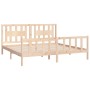 Bed frame with headboard solid pine wood 200x200cm by vidaXL, Beds and slatted bases - Ref: Foro24-3188186, Price: 146,22 €, ...