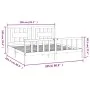 Bettgestell mit Kopfteil aus massivem Kiefernholz, 200 x 200 cm von vidaXL, Betten und Lattenroste - Ref: Foro24-3188186, Pre...
