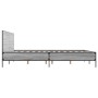Estructura cama madera ingeniería metal gris Sonoma 120x200 cm