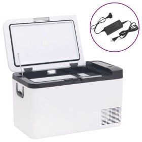 Refrigerator with handle and adapter PP and PE black and white 25 L by vidaXL, Refrigerators - Ref: Foro24-3154634, Price: 43...