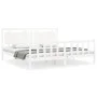 White solid wood bed frame with headboard 180x200 cm by vidaXL, Beds and slatted bases - Ref: Foro24-3192182, Price: 183,85 €...