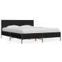 Estructura de cama madera de ingeniería y metal negro 150x200cm