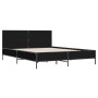 Estructura de cama madera de ingeniería y metal negro 150x200cm