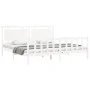 White solid wood bed frame with headboard 180x200 cm by vidaXL, Beds and slatted bases - Ref: Foro24-3192182, Price: 183,85 €...
