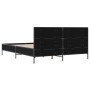 Estructura de cama madera de ingeniería y metal negro 150x200cm