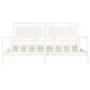 White solid wood bed frame with headboard 180x200 cm by vidaXL, Beds and slatted bases - Ref: Foro24-3192182, Price: 183,85 €...