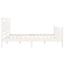 White solid wood bed frame with headboard 180x200 cm by vidaXL, Beds and slatted bases - Ref: Foro24-3192182, Price: 186,35 €...