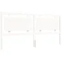 White solid wood bed frame with headboard 180x200 cm by vidaXL, Beds and slatted bases - Ref: Foro24-3192182, Price: 183,85 €...
