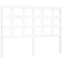 Weißer Massivholzbettrahmen mit Kopfteil 140x190 cm von vidaXL, Betten und Lattenroste - Ref: Foro24-3192082, Preis: 137,67 €...