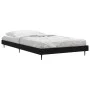 Black engineered wood bed frame 100x200 cm by vidaXL, Beds and slatted bases - Ref: Foro24-832262, Price: 87,59 €, Discount: %