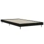 Black engineered wood bed frame 100x200 cm by vidaXL, Beds and slatted bases - Ref: Foro24-832262, Price: 87,59 €, Discount: %