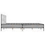 Estructura cama madera ingeniería metal gris Sonoma 160x200 cm