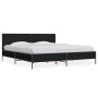 Estructura de cama madera de ingeniería y metal negro 180x200cm