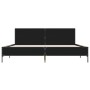 Estructura de cama madera de ingeniería y metal negro 180x200cm