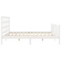 White solid wood bed frame with headboard 200x200 cm by vidaXL, Beds and slatted bases - Ref: Foro24-3192122, Price: 154,54 €...