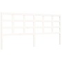 White solid wood bed frame with headboard 200x200 cm by vidaXL, Beds and slatted bases - Ref: Foro24-3192122, Price: 154,54 €...