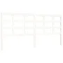 White solid wood bed frame with headboard 200x200 cm by vidaXL, Beds and slatted bases - Ref: Foro24-3192122, Price: 152,23 €...