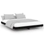 Black engineered wood bed frame 200x200 cm by vidaXL, Beds and slatted bases - Ref: Foro24-832110, Price: 122,06 €, Discount: %