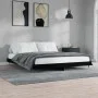 Black engineered wood bed frame 200x200 cm by vidaXL, Beds and slatted bases - Ref: Foro24-832110, Price: 122,06 €, Discount: %