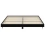 Black engineered wood bed frame 200x200 cm by vidaXL, Beds and slatted bases - Ref: Foro24-832110, Price: 122,06 €, Discount: %