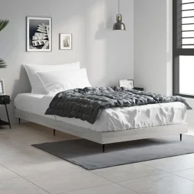 Sonoma gray engineered wood bed frame 90x200 cm by vidaXL, Beds and slatted bases - Ref: Foro24-832275, Price: 73,07 €, Disco...