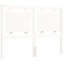 Double bed frame with white solid wood headboard by vidaXL, Beds and slatted bases - Ref: Foro24-3192137, Price: 135,50 €, Di...
