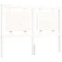 Double bed frame with white solid wood headboard by vidaXL, Beds and slatted bases - Ref: Foro24-3192137, Price: 133,74 €, Di...