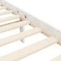 Double bed frame with white solid wood headboard by vidaXL, Beds and slatted bases - Ref: Foro24-3192137, Price: 133,74 €, Di...