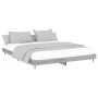 Sonoma gray engineered wood bed frame 140x200 cm by vidaXL, Beds and slatted bases - Ref: Foro24-832251, Price: 106,30 €, Dis...