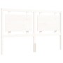 Double bed frame with white solid wood headboard by vidaXL, Beds and slatted bases - Ref: Foro24-3192172, Price: 167,20 €, Di...
