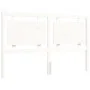 Double bed frame with white solid wood headboard by vidaXL, Beds and slatted bases - Ref: Foro24-3192172, Price: 164,98 €, Di...