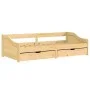 IRUN sofa bed with 2 solid pine wood drawers 90x200cm by vidaXL, Beds and slatted bases - Ref: Foro24-3185209, Price: 225,27 ...