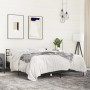 Estructura de cama madera de ingeniería y metal negro 150x200cm
