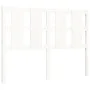 Weißer Massivholzbettrahmen mit Kopfteil 120x200 cm von vidaXL, Betten und Lattenroste - Ref: Foro24-3192227, Preis: 130,76 €...