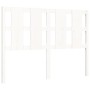 Weißer Massivholzbettrahmen mit Kopfteil 120x200 cm von vidaXL, Betten und Lattenroste - Ref: Foro24-3192227, Preis: 134,29 €...