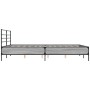 Estructura cama madera ingeniería metal gris Sonoma 150x200 cm